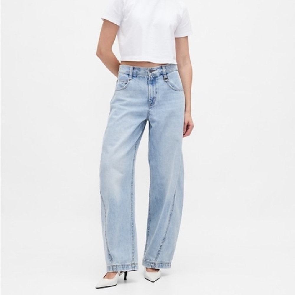 Gap x BEIS High Rise Barrel Jeans